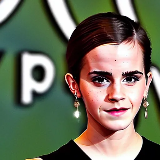 Image similar to emma watson as an avocado