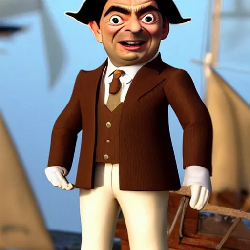 Prompt: Mr Bean as a pirate