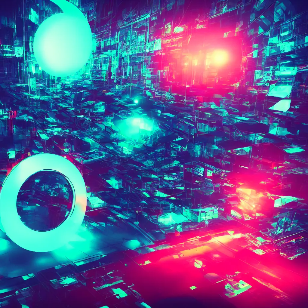 Image similar to warped mirror with neon frame in black hole in cube, psychedelic, futurism, atmospheric, colorful fog, shiny background, cyberpunk, octane render, ultra detailed, 8 k