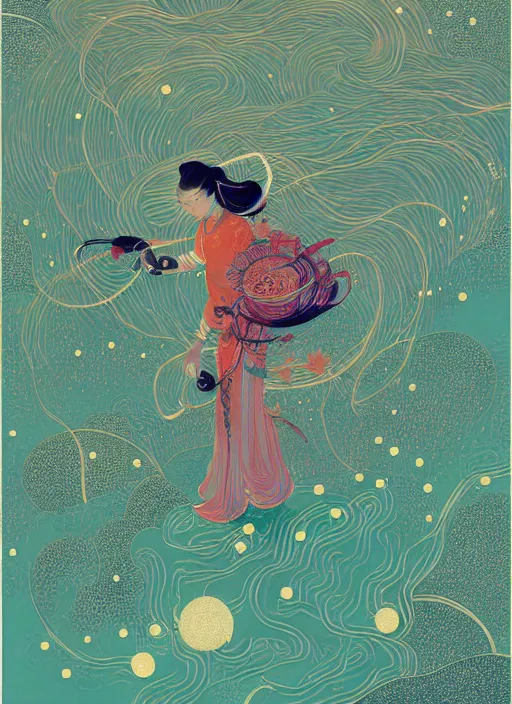 Prompt: nezha by victo ngai