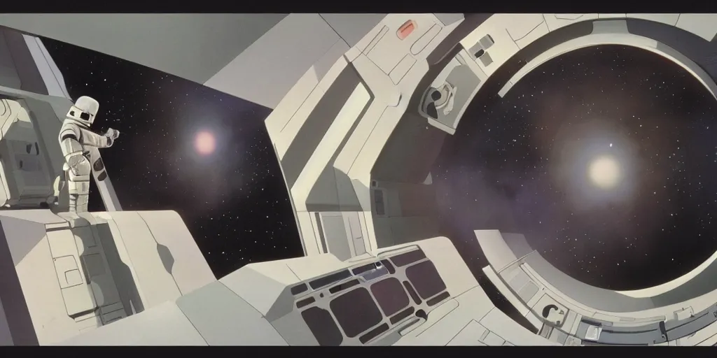 Image similar to 2001: A Space Odyssey by Ralph McQuarrie