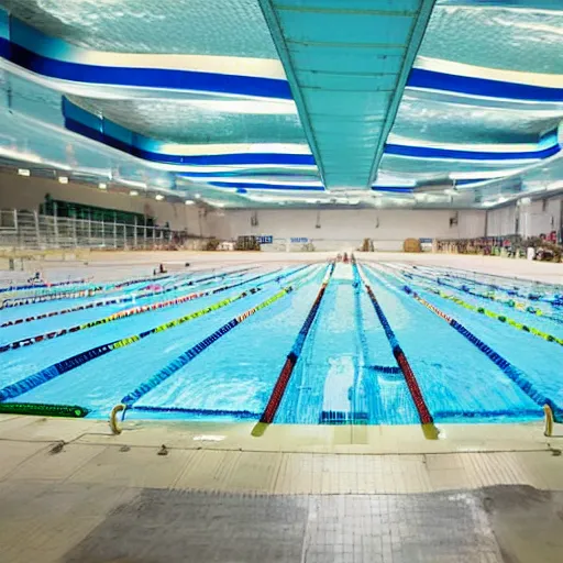 Image similar to olympic swimming pool filled with sour cream