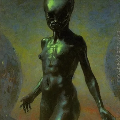 Image similar to alien by ilya repin