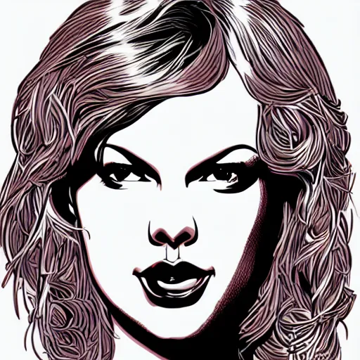 Prompt: portrait of taylor swift, by laurie greasley and james stokoe, 4 k, 8 k