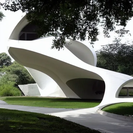 Image similar to house designed by zaha hadid