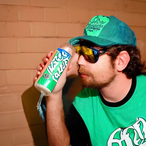 Image similar to jesus christ drinking a baja blast!! and living mas