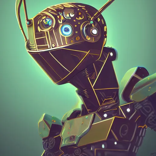 Prompt: Court jester artificial intelligence robot, futuristic, intricate, elegant, digital painting, artstation, concept art, smooth, sharp focus, illustration, artstation trending, geometric shapes, hard edges, graffiti, street art