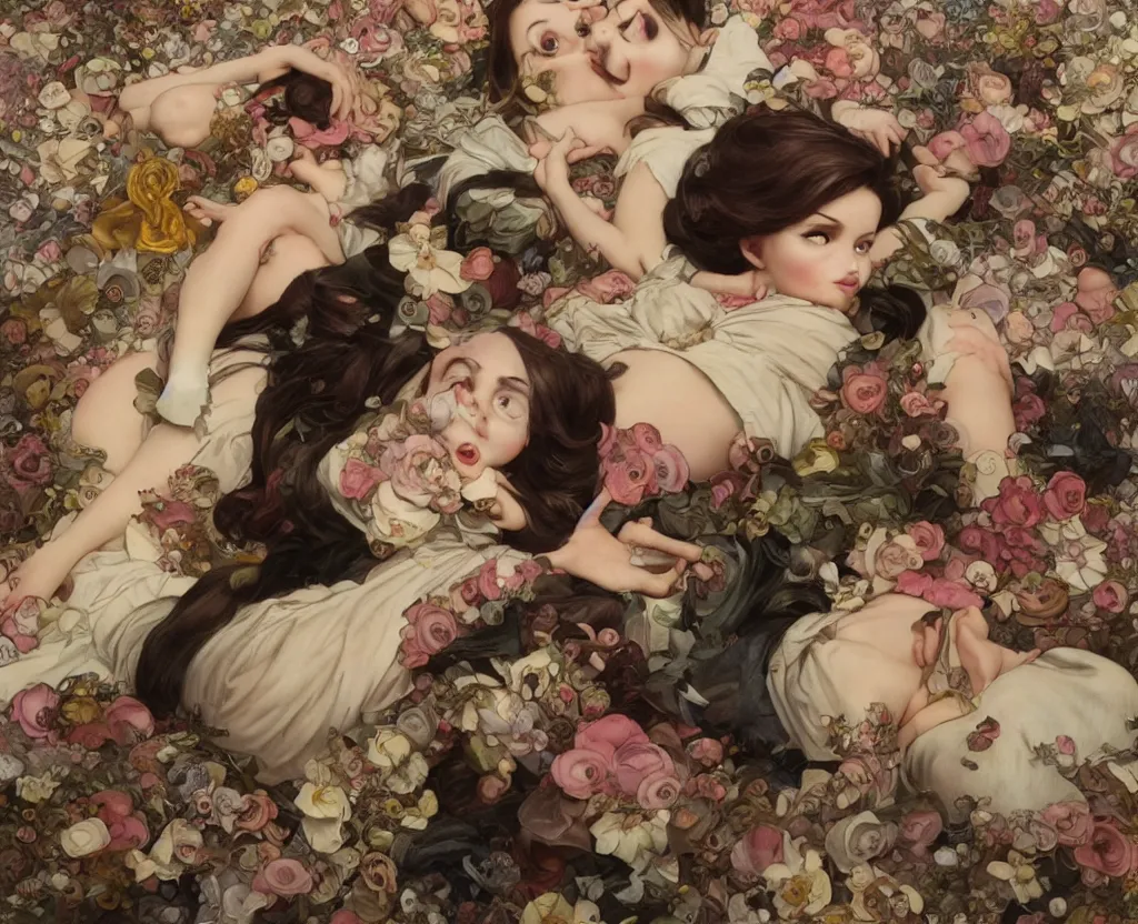 Image similar to quentin tarantino's foot harem, by nicoletta ceccoli, mark ryden, lostfish, artgerm, greg rutkowski, alphonse mucha, breathtaking, 8 k resolution, extremely detailed, beautiful, establishing shot, artistic, hyperrealistic, octane render