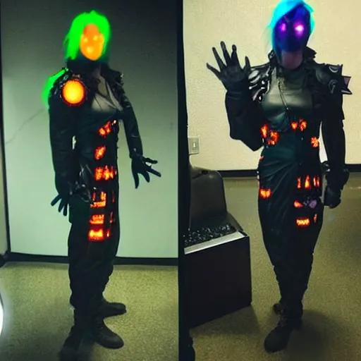 Image similar to cyberpunk halloween costume