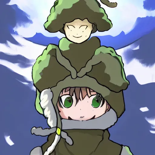 Prompt: boy wearing sheep suit, made in abyss art style