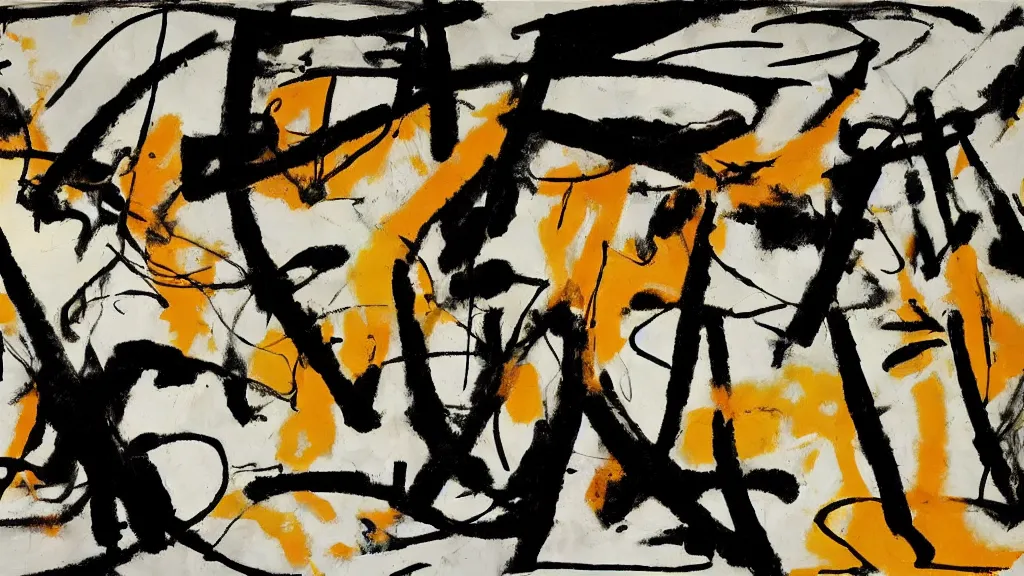 Image similar to abstract minimalism francis bacon art painting, lines, forms, shapes, in style of jackson pollock,