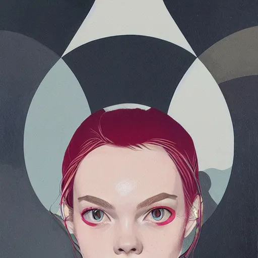 Prompt: Elle Fanning in Aeon Flux picture by Sachin Teng, asymmetrical, dark vibes, Realistic Painting , Organic painting, Matte Painting, geometric shapes, hard edges, graffiti, street art:2 by Sachin Teng:4