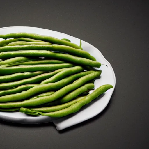 Prompt: hyperrealistic dslr film still of ( jeff goldblum ) disguised as green beans, stunning 8 k octane comprehensive 3 d render, inspired by istvan sandorfi & greg rutkowski & unreal engine, perfect symmetry, dim volumetric cinematic lighting, extremely hyper - detailed, incredibly real lifelike attributes & flesh texture, intricate, masterpiece, artstation, stunning