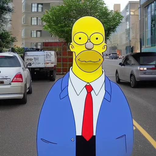 Prompt: i saw this guy the other day he looked exactly like Homer Simpson. here's the pictures