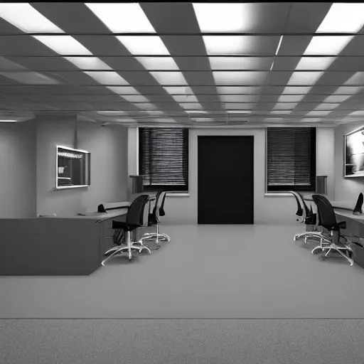 Image similar to a dark security office ( photo - realistic )