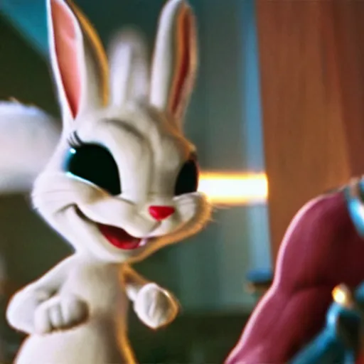 Image similar to bugs bunny screenshot from marvel movie