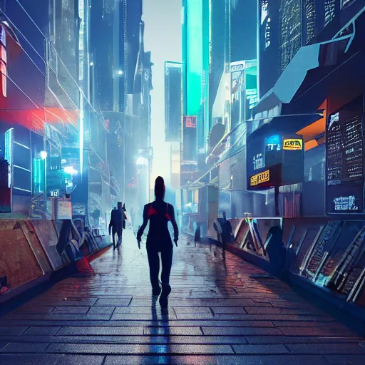 Image similar to people running away from crypto scared, cyberpunk art, ultrarealistic, 8k