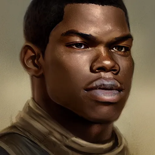 Image similar to portrait of a man by greg rutkowski, he looks like john boyega, star wars expanded universe, he is about 2 0 years old, wearing the tactical gear of the galactic alliance, digital painting, artstation, concept art, smooth, sharp foccus ilustration, artstation hq