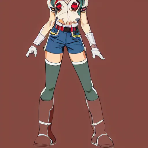 Image similar to concept art for a cute brown my hero academia costume for females, detailed