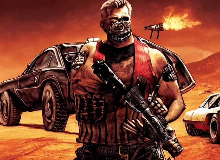 Prompt: duke nukem, mad max