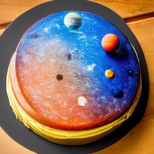 Solar System Cake | bakehoney.com