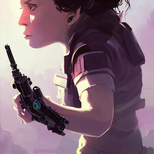 Image similar to ripley from alien, game design fanart by concept artist gervasio canda, behance hd by jesper ejsing, by rhads, makoto shinkai and lois van baarle, ilya kuvshinov