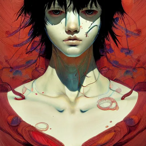 Image similar to prompt : doomer portrait soft light painted by james jean and katsuhiro otomo and erik jones, inspired by akira anime, smooth face feature, intricate oil painting, high detail illustration, sharp high detail, manga and anime 1 9 9 9