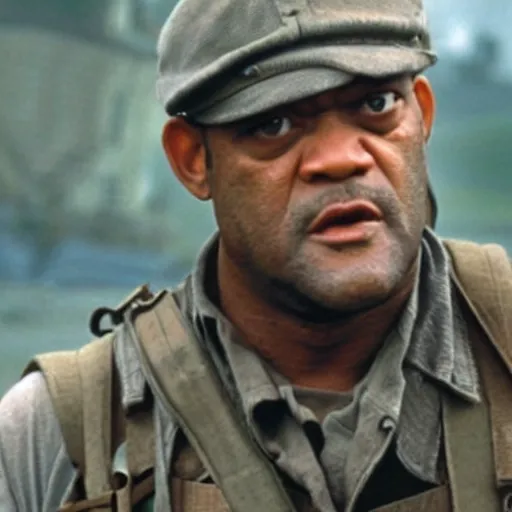 Prompt: Laurence Fishburne in Saving Private Ryan