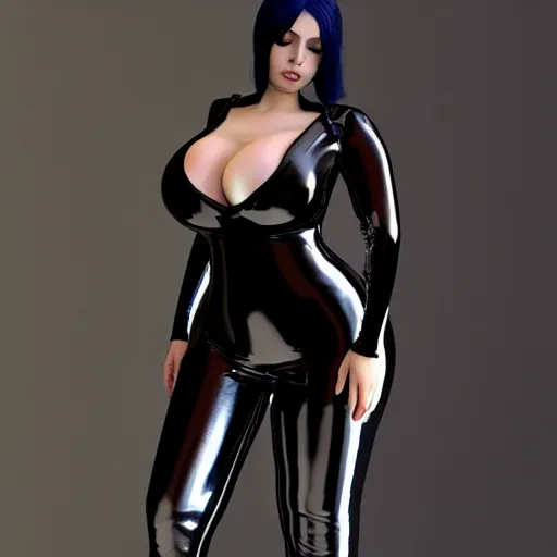 Prompt: a fully clothed curvy feminine young hot pale goth cutie wearing an elaborate modest shiny tight latex-nylon-leather neck-high outfit, thick hips-breasts and thin waist, cgsociety, photorealistic, sublime-comforting-mysterious ambience, 16k, smooth, sharp focus, trending on ArtStation, volumetric lighting