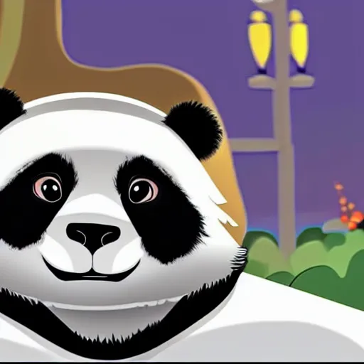 Image similar to a panda wearing a VR headset cartoon