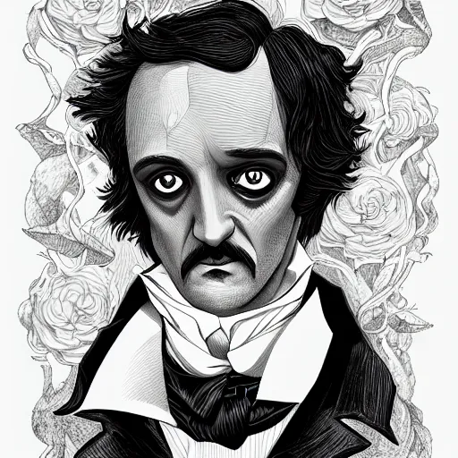 Prompt: edgar allan poe as an fox, realistic, extremely detailed, sharp focus, wide view, smooth, digital illustration, by james jean, by rossdraws, frank franzzeta, mcbess, sakimichan, brosmin, danton fadeev, steve simpson