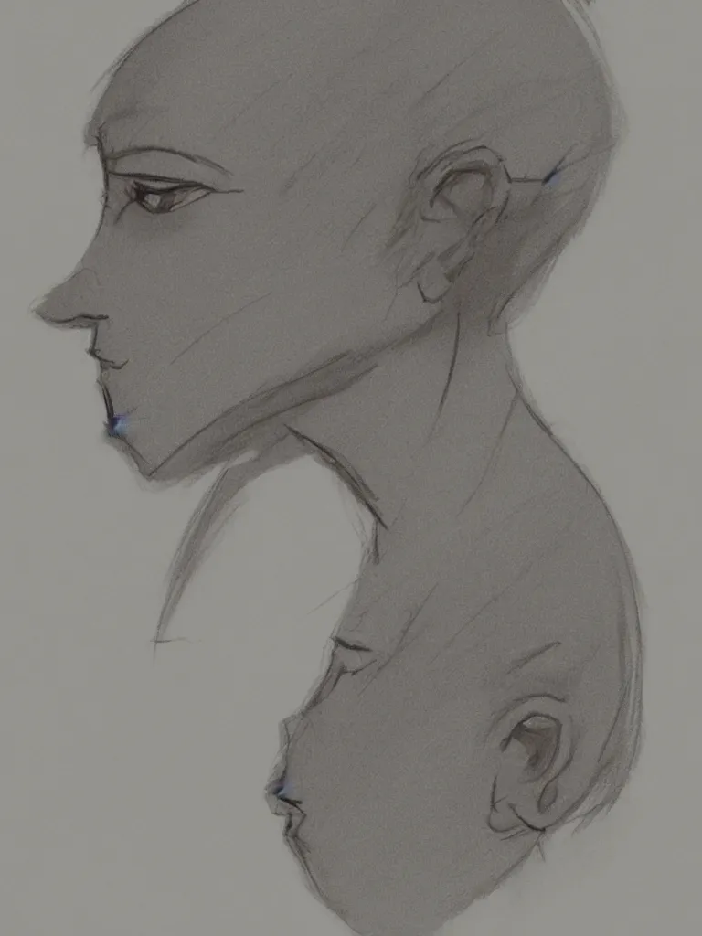 Prompt: face profile by disney concept artists, blunt borders, rule of thirds