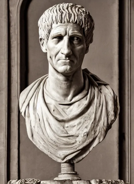 Image similar to a full portrait photo of julius caesar, f / 2 2, 3 5 mm, 2 7 0 0 k, lighting, perfect faces, award winning photography.