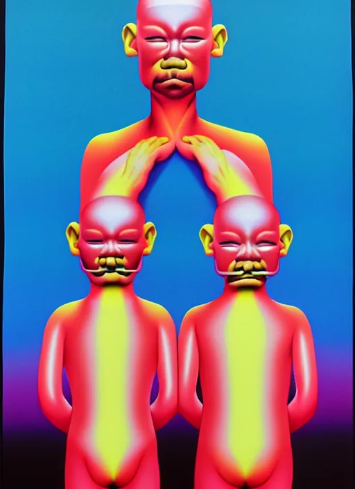 Prompt: crying men by shusei nagaoka, kaws, david rudnick, airbrush on canvas, pastell colours, cell shaded, 8 k