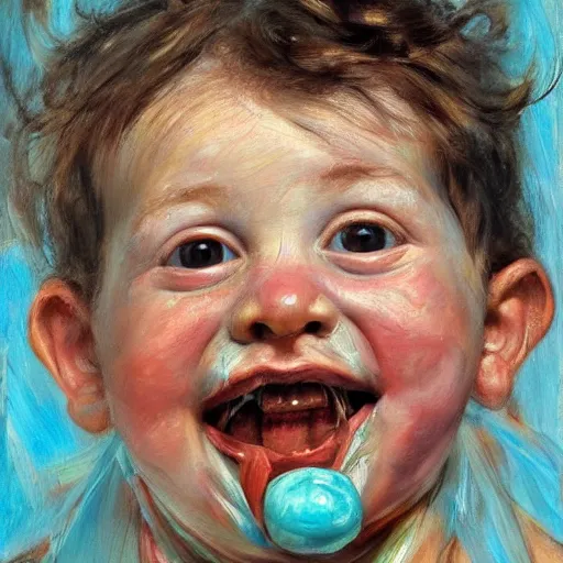 Prompt: high quality high detail painting by lucian freud and jenny saville, hd, happy, cute, turquoise