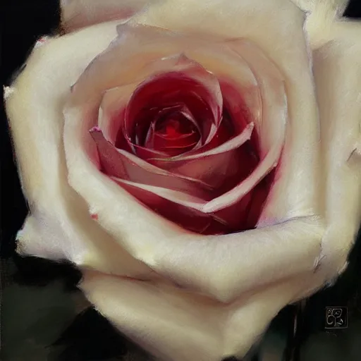 Image similar to hyperrealistic rose, close shot, white background, by ruan jia and greg rutkowski