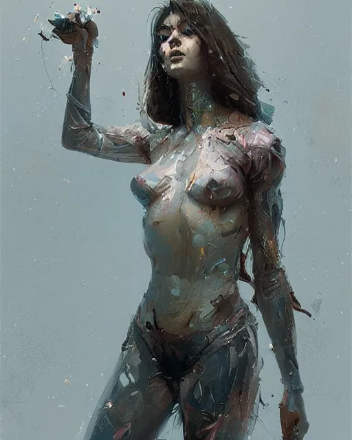 Prompt: beauty girl, perfect body, hyper detailed, insane details, intricate, elite, elegant, luxury, by ismail inceoglu dragan bibin hans thoma greg rutkowski alexandros pyromallis rene maritte illustrated, perfect face, fine details, realistic shaded, fine - face, pretty face
