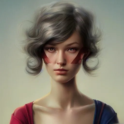 Prompt: portrait Pixar style by Stanley Artgerm and Tom Bagshaw