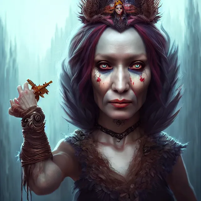 Prompt: epic professional digital portrait art of baby Baba Yaga 👩‍💼😉,best on artstation, cgsociety, wlop, Behance, pixiv, astonishing, impressive, outstanding, epic, cinematic, stunning, gorgeous, concept artwork, much detail, much wow, masterpiece.