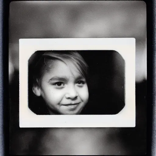 Prompt: A double exposed Polaroid photo of a child controlling the galaxy, 500px