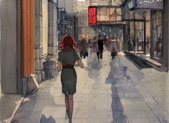 Prompt: concept art of allyway in england city, pinterest, artstation trending, behance, watercolor, by coby whitmore *, silver, laser light *,