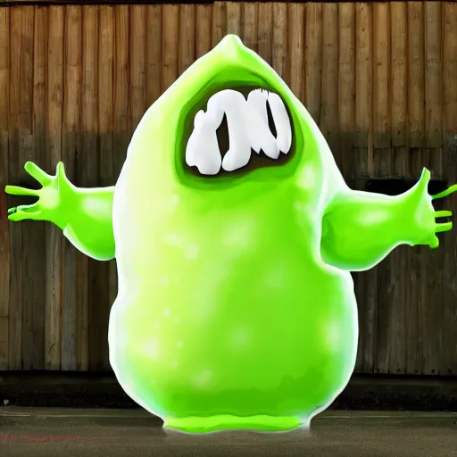 Image similar to living blob made out of acid, hd