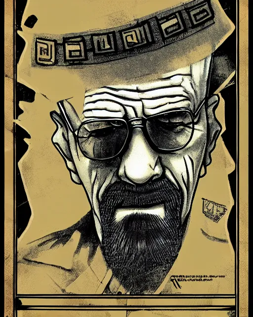 Prompt: Heisenberg, in the style of Record of Ragnarok, Record of Ragnarok, Shuumatsu no Valkyrie artwork