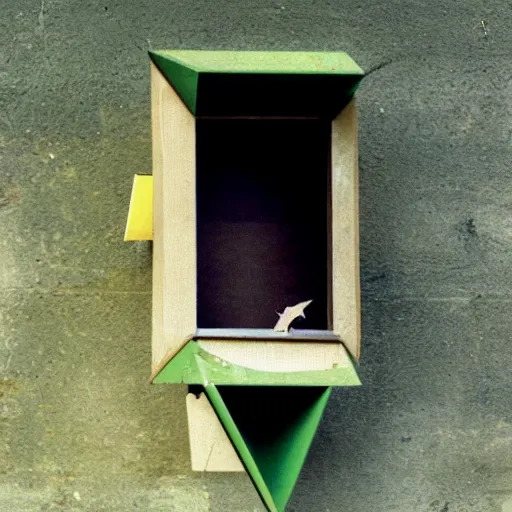 Prompt: a bat box designed by Le Corbusier