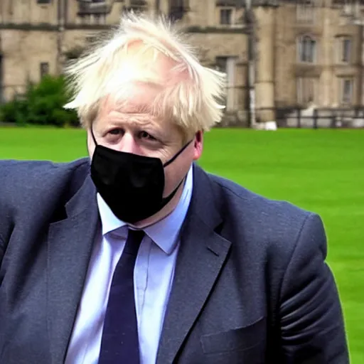 Image similar to A long shot of Boris Johnson in a tank, 4k, ultra HD