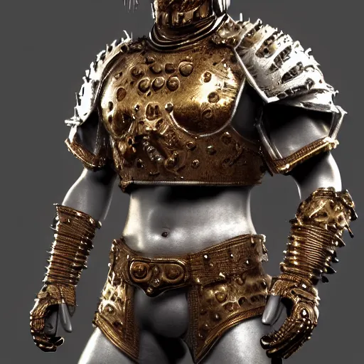 Image similar to warrior with metal jaguar armour, highly detailed, 4k, HDR, award-winning, octane render, artstation