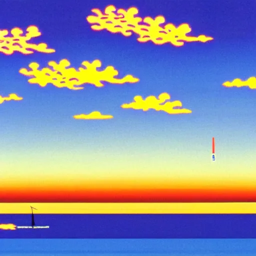 Prompt: Okinawa Sky by Hiroshi Nagai