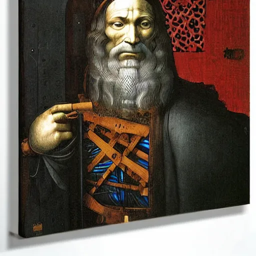 portrait of leonardo da vinci as a stempunk cyborg, | Stable Diffusion ...