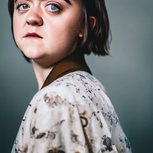 Image similar to portrait of maisie williams in surabaya today, f/3.5, ISO 100