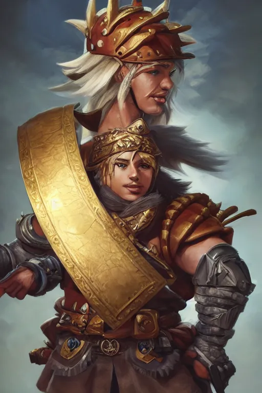 Image similar to legendary leonin fighter portrait, highly detailed, d & d, fantasy, highly detailed, digital painting, trending on artstation, concept art, sharp focus, illustration, global illumination, ray tracing, realistic shaded, art by artgerm and greg rutkowski and fuji choko and viktoria gavrilenko and hoang lap